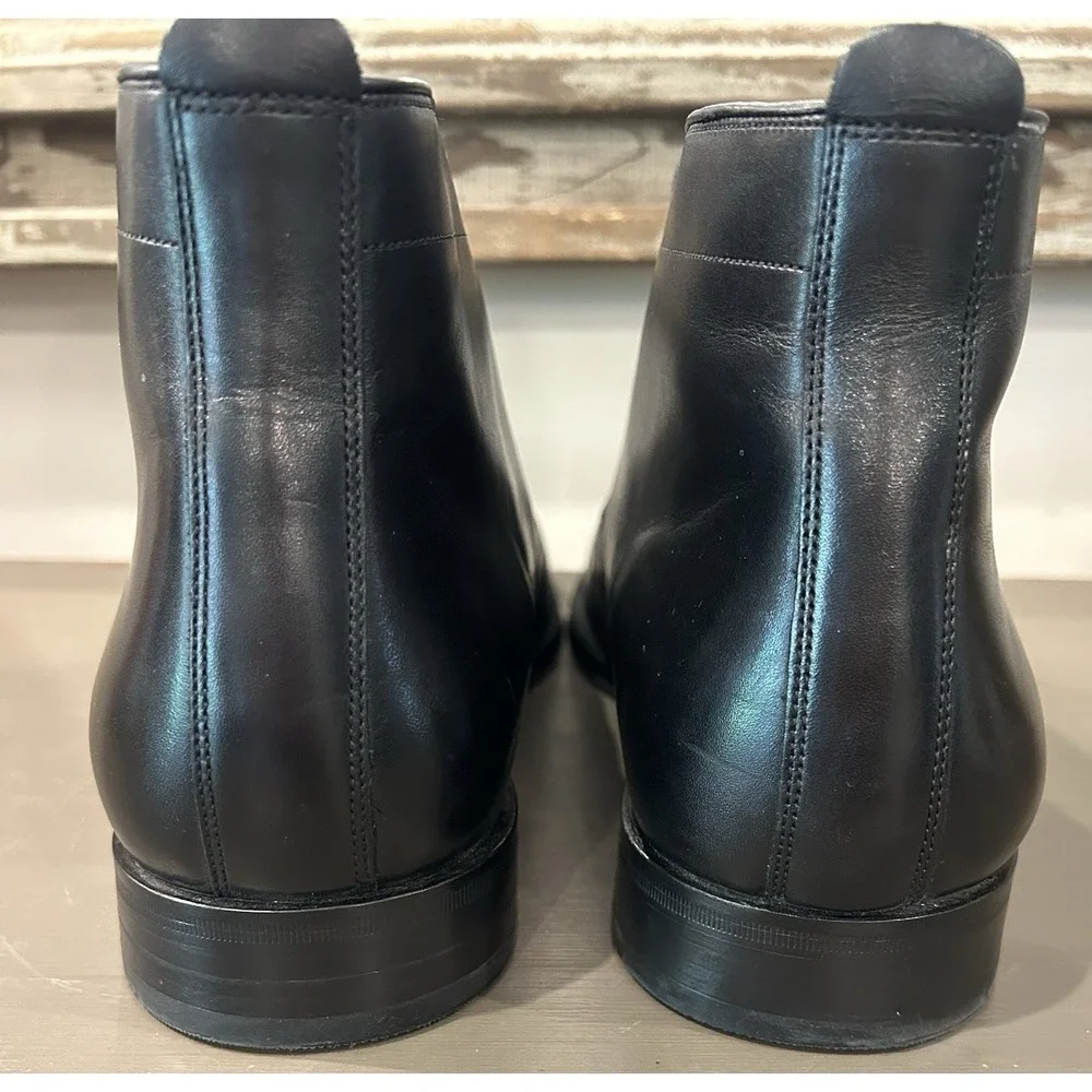 Cole Haan Chukka Boots Men 10.5M Black Leather American Classics Water Resistant